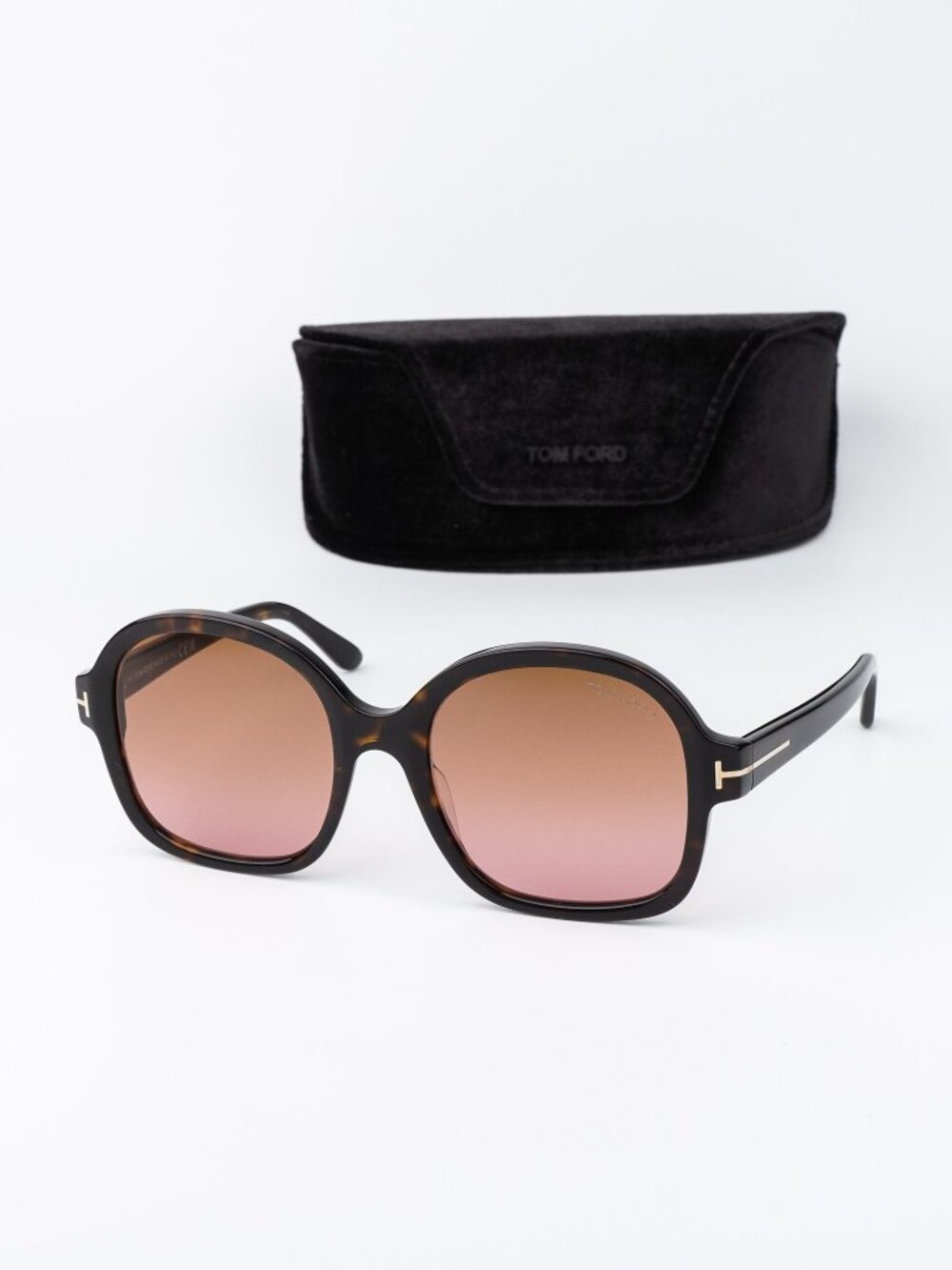 Tom Ford HANLEY Women Sunglasses Havana Brown Gradient Oversized FT1034/S 52F